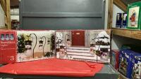 (2) BOXES W/ A SET OF 3 SNOWMAN LIGHTS ON SHEPHERDS HOOKS