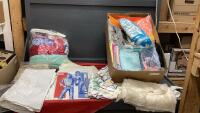 BOX OF REMNANT PIECES, (2) PILLOW SHAMS