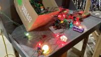 BOX WITH VINTAGE CHRISTMAS LIGHTS