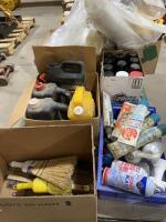Cart of miscellaneous shop supply