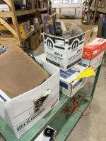 Five boxes of office supplies