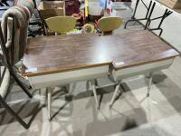 Two school desks
