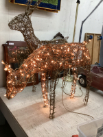 TWO WILLOW DEER-LIGHT UP