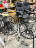 Two small deck chairs, no pads