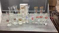 BOX OF BAR GLASSES, COCKTAIL GLASSES