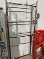 Chrome bathroom shelf