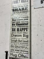 Family rules sign