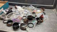 ONE BOX OF ASSORTED COSTUME JEWELRY