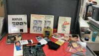 ELVIS & BEATLES MEMORABILIA, "NASA" SOCKS, SOME MUSIC BOOKS