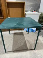 Folding card table