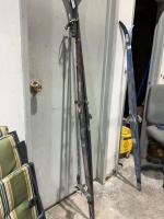Set of cross-country skis with poles