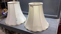(2) WHITE LAMP SHADES