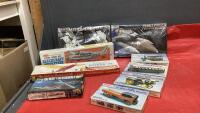 AIRPLANE, SPACESHIP AND STEAM WAGON MODEL KITS