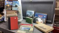 TOTE FULL OF ASSORTED TRAIN BOOKS
