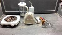 SALTON ELECTRIC BURNER, SUNBEAM MIXER