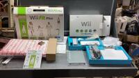WII GAME CONSOLE W/ SPORTS + WII FIT PLUS BOARD W/DISC