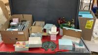 BOX OF PARTYLITE CANDLES AND HOLDERS
