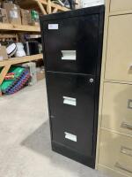 Three drawer steel file
