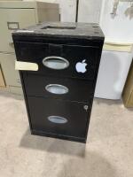 Three drawer file
