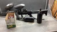 PAINT BALL GUNS AND PAINT, CANNISTERS