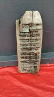 ANTIQUE BARBWIRE SAMPLER ON OLD BARNWOOD