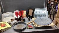 CAKE CARRIER, PLATTERS, BROILER PAN, FRAME, COOKBOOK