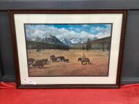 COWBOY MOVING COWS PRINT - JOHN RALPH SCHNURRENBERGER