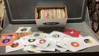 BOX OF 45 RPM RECORDS