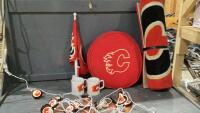 (2)BOXES- CALGARY FLAMES ITEMS