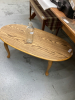 OVAL COFFEE TABLE + GLASS MILK BOTTLE