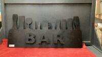 "BAR" METAL WALL HANGING