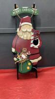 WOOD SANTA W/ SLEIGH