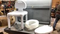 HEALTH AIDS- SHOWER CHAIR, RAISED TOILET SEAT