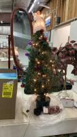 SMALL TABLETOP LIGHTED TREE W/ ANGEL TREE TOPPER