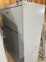 Steel lateral four drawer file cabinet