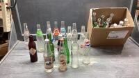 (2) BOXES -COLLECTION OF VINTAGE POP + BEER BOTTLES