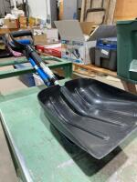 Two collapsible snow shovels