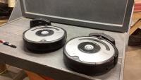 BOX W/ (2) IROBOT ROOMBA VACUUMS + DOCKING STATIONS