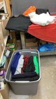 LARGE TOTE OF MOSTLY LARGE FLEECE PIECES