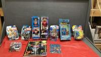 NEW IN PACKAGING MARVEL ACTION FIGURES AND A FEW OTHERS - SUPERMAN, IRON MAN, WOLVERINE, CAPTAIN AMERICA, ETC