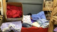 BOX OF FLANNEL & FLEECE MATERIAL