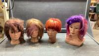 BOX WITH (4) DANNYCO PROFESSIONAL MODELING HEADS