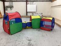 Pop-up attachable tents & tunnels
