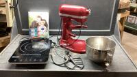 KITCHENAID MIXER + EURO DIB INDUCTION COOK TOP, CPR TRAINING ITEM