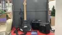 KIRK HAMMETT ELECTRIC GUITAR, AMPS & STAND