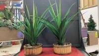 (2) ARTIFICIAL ALOE VERA PLANTS