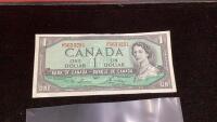 1954 CANADA $1 BILL