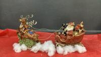 PORCELAIN SANTA & REINDEER