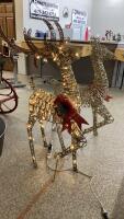 PAIR OF LIGHTED YARD ORNAMENT REINDEER
