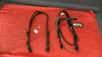 (2) HEADSTALLS - NEW" WEAVER LEATHER" AND A SPLIT EAR